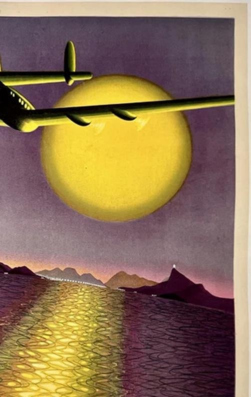 Original Vintage Poster AIR FRANCE AMERIQUE DU SUD Airline Travel Tourism OL - 3