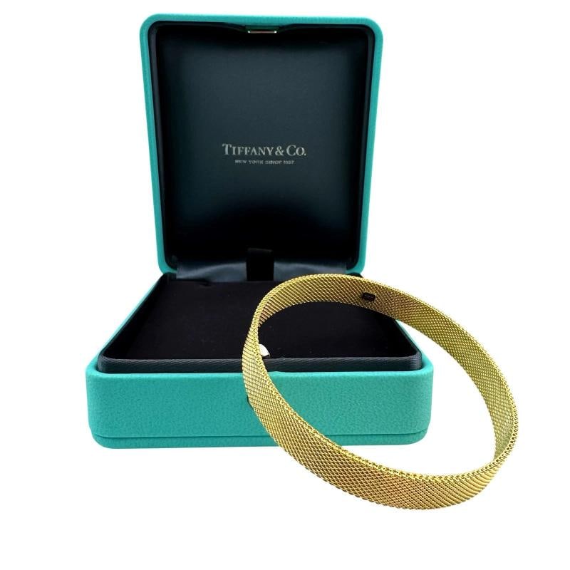 Tiffany & Co Somerset Mesh 18k Yellow Gold Bangle - 2
