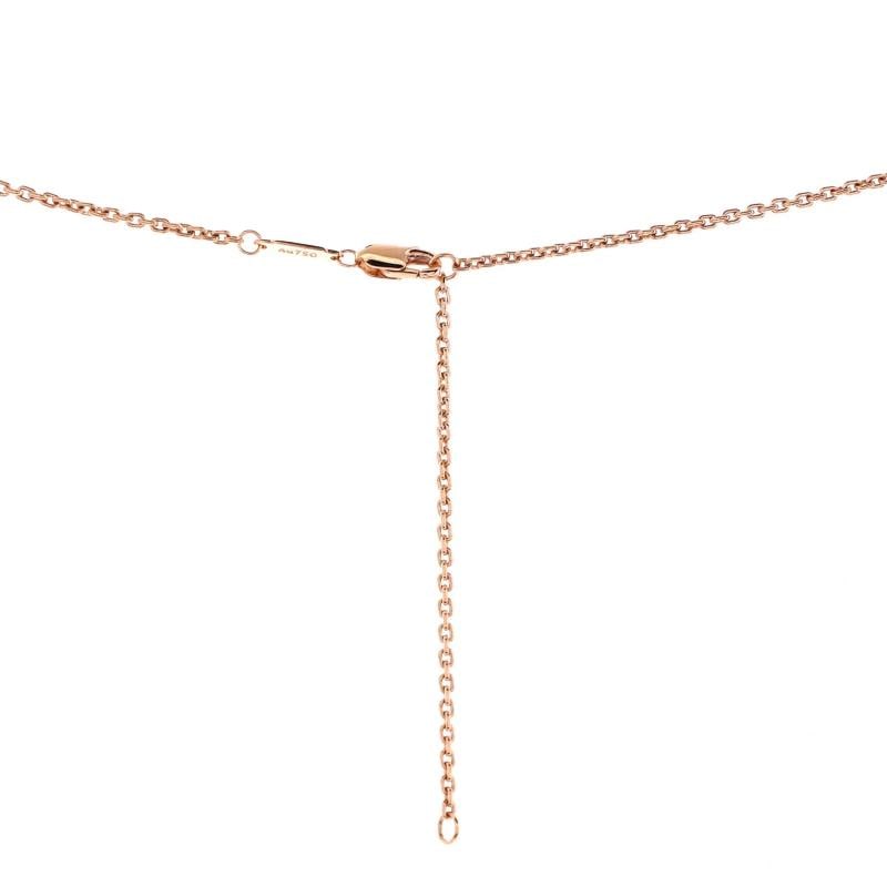 Tiffany & Co. Lock Motif Pendant Necklace 18K Rose Gold with Pink Sapphires - 4