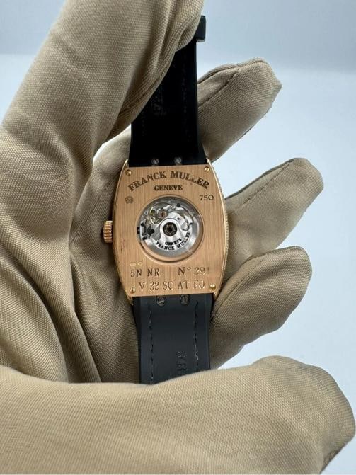 Franck Muller Vanguard All-Diamond Watch w/ Alligator Strap Rose Gold 35mm ref.V - 5