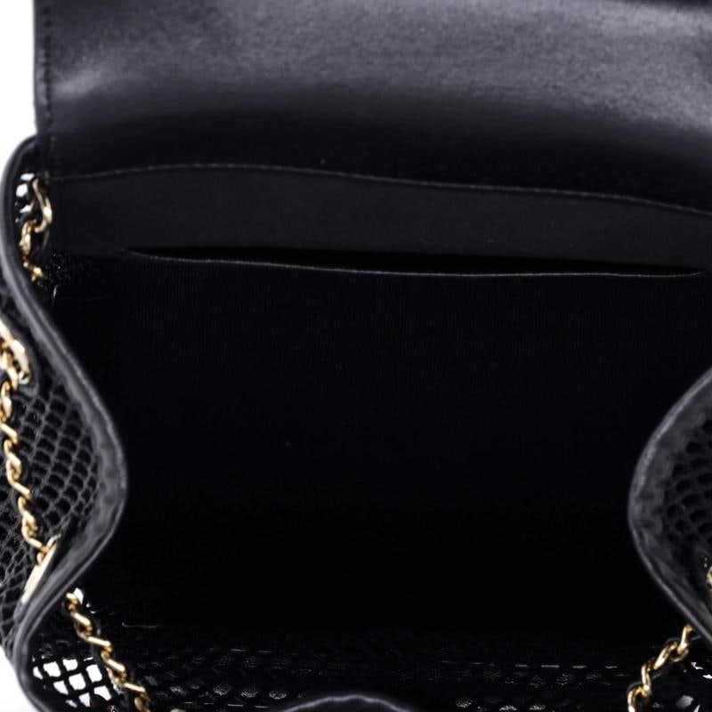 Chanel Multipocket Drawstring Backpack Mesh with Quilted Lambskin Small - 5