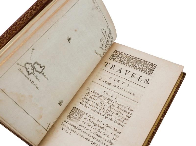 Gulliver's Travels Travels ~ by JONATHAN SWIFT ~ First Edition ~ 3rd Print 1726 - 8