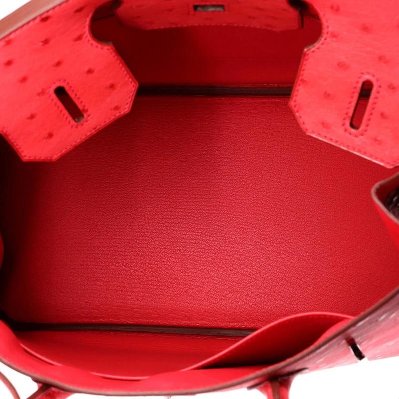 Hermes Birkin Handbag Pink Ostrich with Palladium Hardware 30 - 6