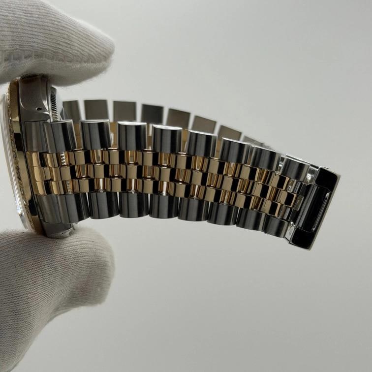 Rolex Datejust 16013 36mm Blue Diamond Dial Diamond Sapphire Bezel 18k Gold - 3