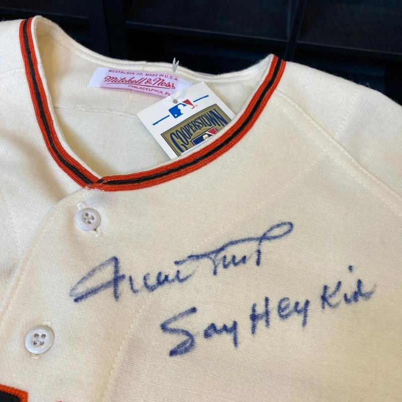Willie Mays "Say Hey Kid" Signed Inscribed Authentic 1951 Giants Jersey JSA COA - 3