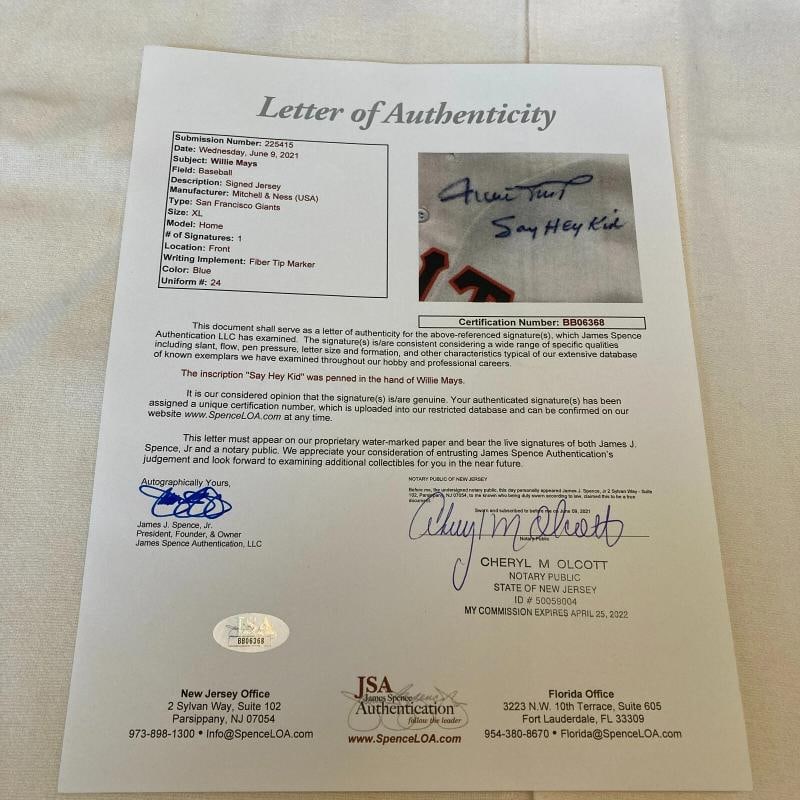 Willie Mays "Say Hey Kid" Signed Inscribed Authentic 1951 Giants Jersey JSA COA - 4