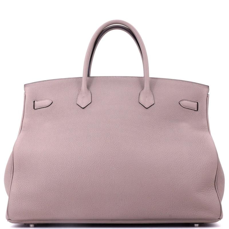 Hermes Birkin Handbag Grey Togo with Palladium Hardware 40 - 3