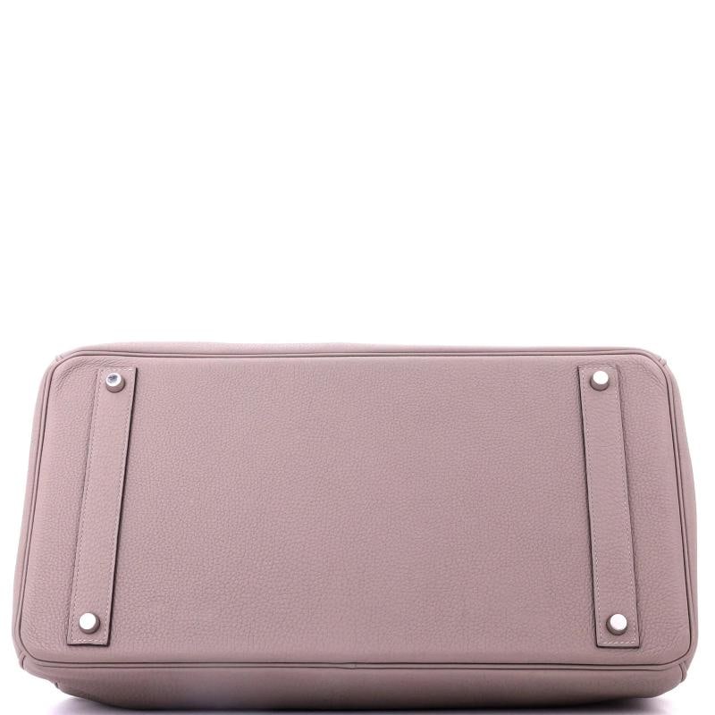 Hermes Birkin Handbag Grey Togo with Palladium Hardware 40 - 4