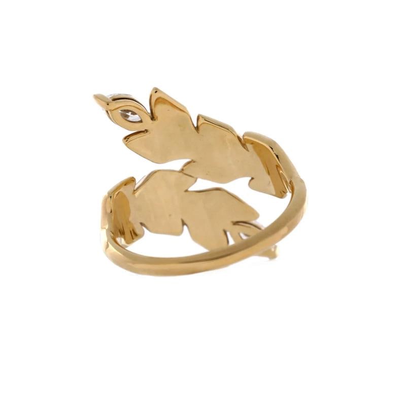 Tiffany & Co. Victoria Vine Bypass Ring 18K Yellow Gold with Diamonds - 3