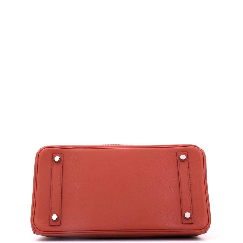 Hermes Birkin Ghillies Bag Orange Clemence and Evercolor with Palladium Hardware - 5