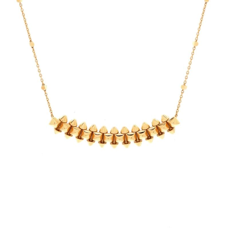 Cartier Clash de Cartier Pendant Necklace 18K Rose Gold Medium: Measurements: Length: 15.25 - 16.5 ", Pendant Length: 11.05 mm, Pendant Width: 43.50 mm . Condition: Pre-owned - Good,Brand: Cartier,Main Stone: Unknown,Metal: 18K Rose Gold,Metal Purity: 18K,Style: