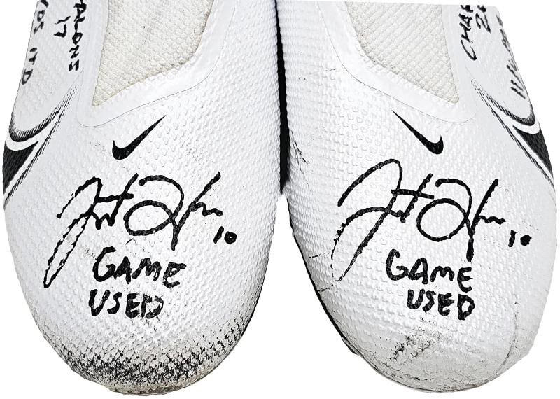 Justin Herbert Autographed Game Used Nike Vapor Cleats Chargers 11/6/22 Beckett - 3