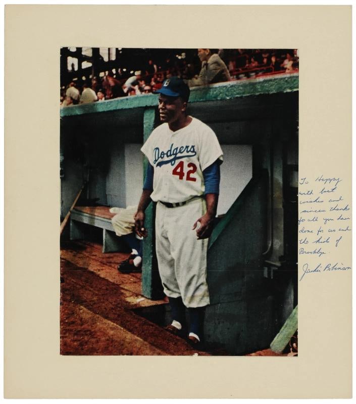 Stunning Jackie Robinson Signed Large 12x14 Photo PSA DNA COA Great Inscription!: Sport: Baseball,Player: Jackie Robinson,Signed: Yes,Original/Reprint: Original,Autograph Authentication: Professional Sports Authenticator (PSA),Product: Photo,Team: Brooklyn Dodgers,Country of