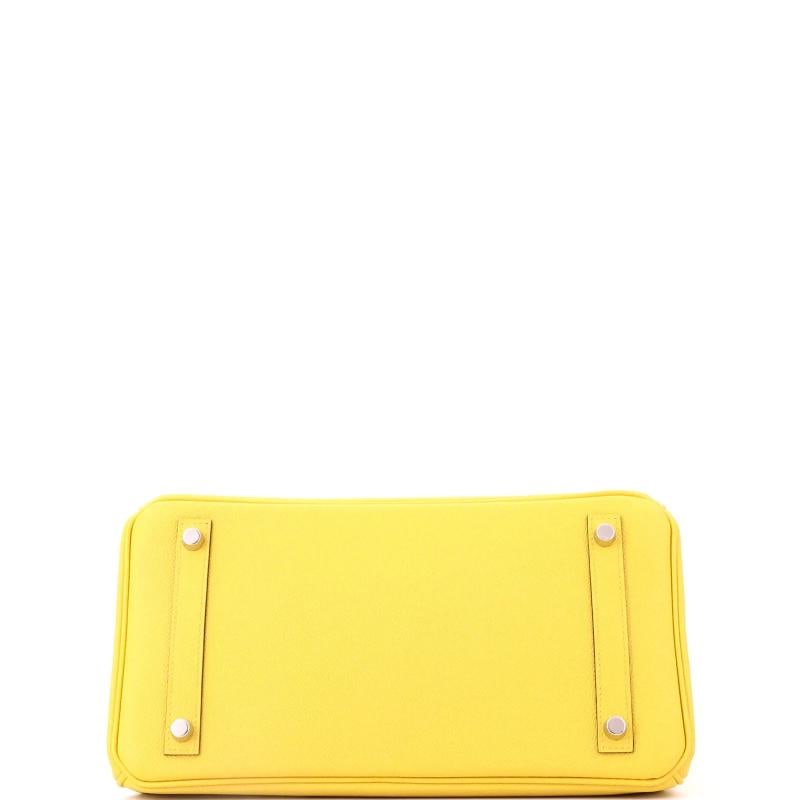 Hermes Birkin Handbag Yellow Epsom with Palladium Hardware 30 - 5
