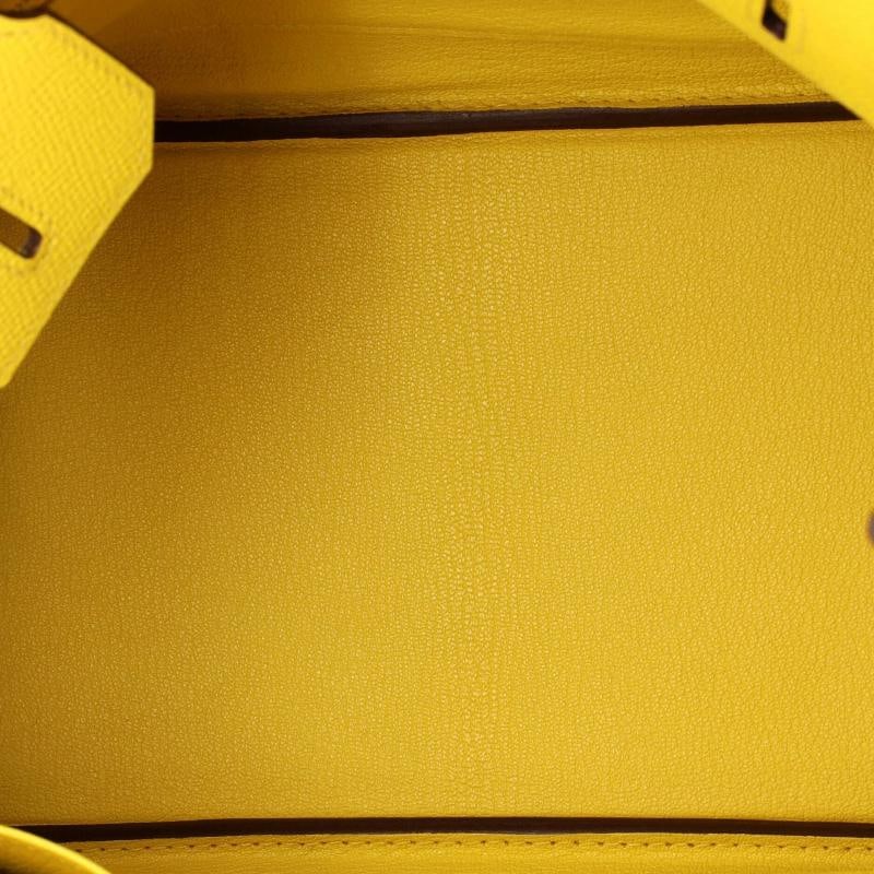 Hermes Birkin Handbag Yellow Epsom with Palladium Hardware 30 - 6