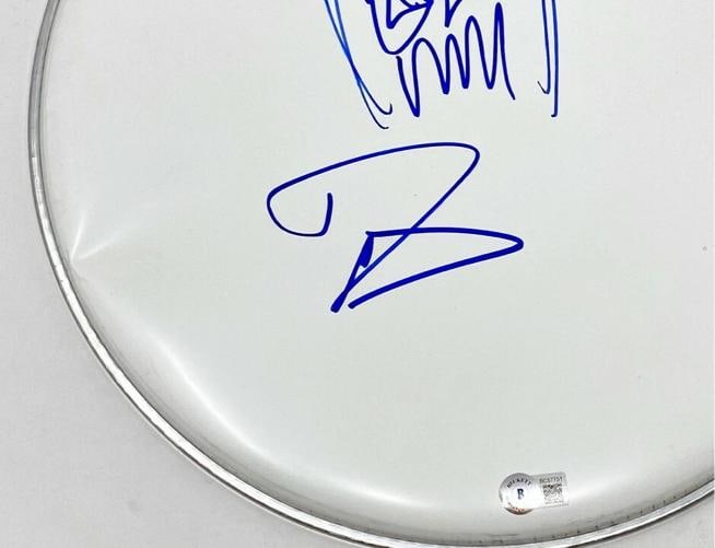 Dave Grohl Signed Autograph 14" Drumhead Hand Drawn Sketch Nirvana Beckett COA - 2