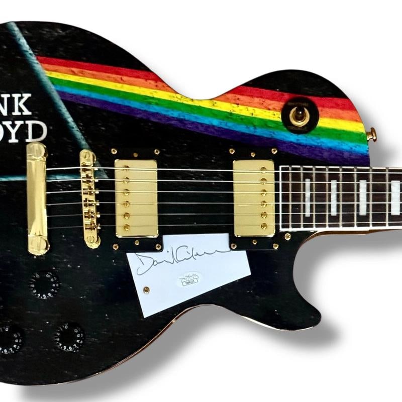 David Gilmour Signed Guitar Custom Graphics JSA COA Pink Floyd Dark Side of the - 2