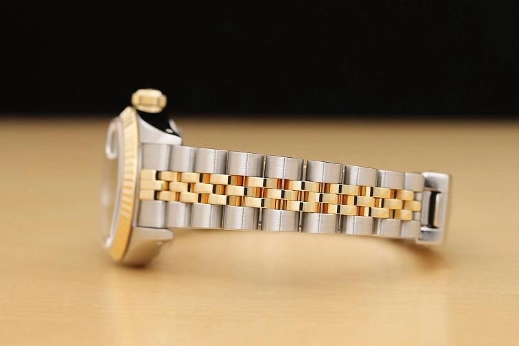 ROLEX LADIES DATEJUST 69173 GRAY JUBILEE 18K YELLOW GOLD STAINLESS STEEL WATCH - 5