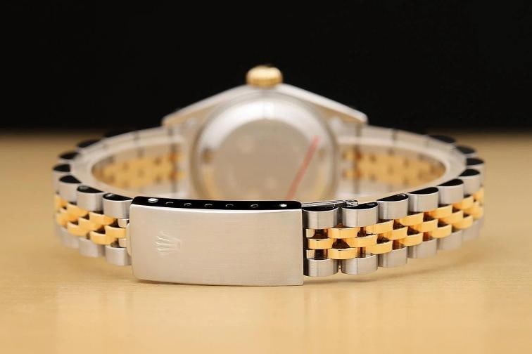 ROLEX LADIES DATEJUST 69173 GRAY JUBILEE 18K YELLOW GOLD STAINLESS STEEL WATCH - 6