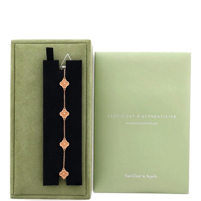 Van Cleef & Arpels Sweet Alhambra 6 Motifs Bracelet 18K Rose Gold - 2
