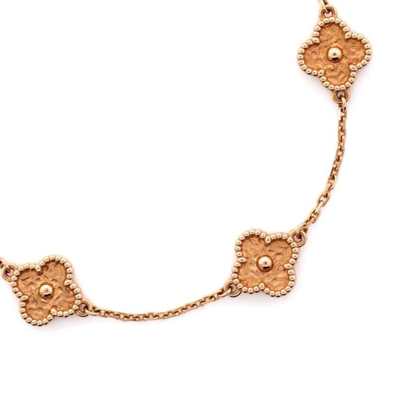 Van Cleef & Arpels Sweet Alhambra 6 Motifs Bracelet 18K Rose Gold - 4