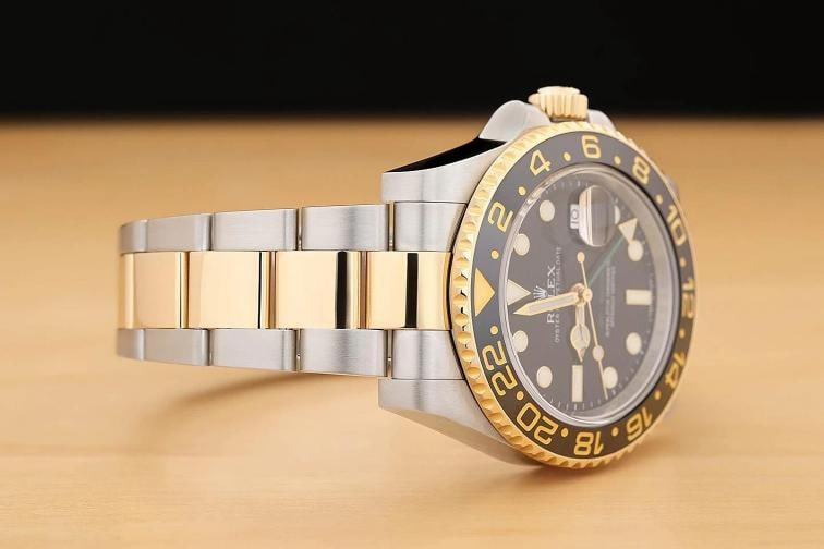 2012 CARD ROLEX MENS GMT MASTER II 40MM 116713LN 18K YELLOW GOLD STEEL WATCH - 8