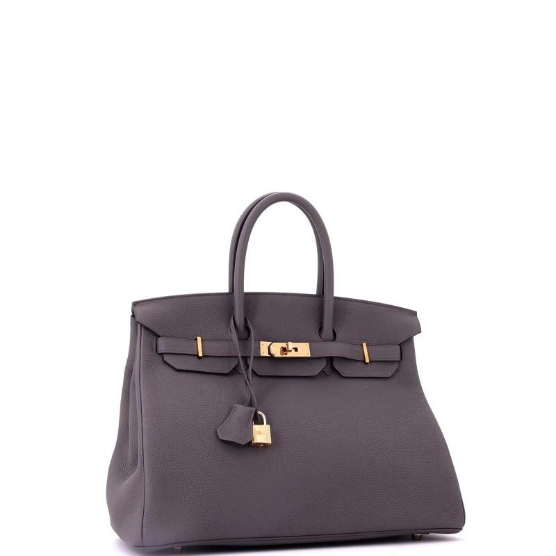 Hermes Birkin Handbag Grey Togo with Rose Gold Hardware 35 - 3