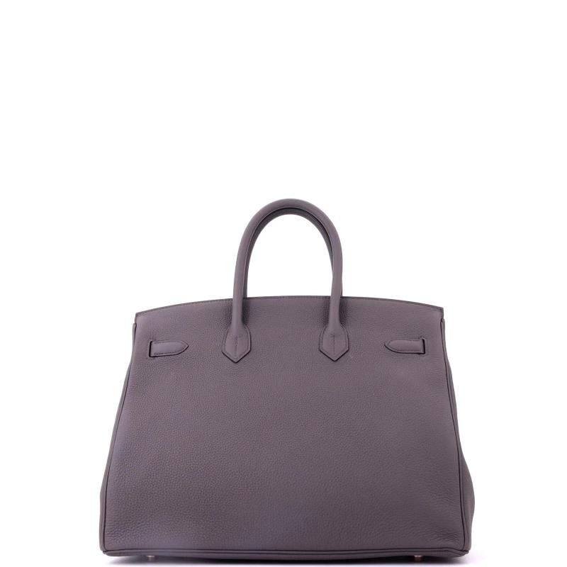 Hermes Birkin Handbag Grey Togo with Rose Gold Hardware 35 - 4