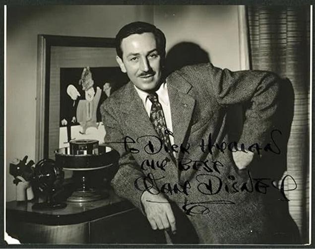 Walt Disney My Best Authentic Signed Black & White 7.5x9.5 Photo JSA - 3