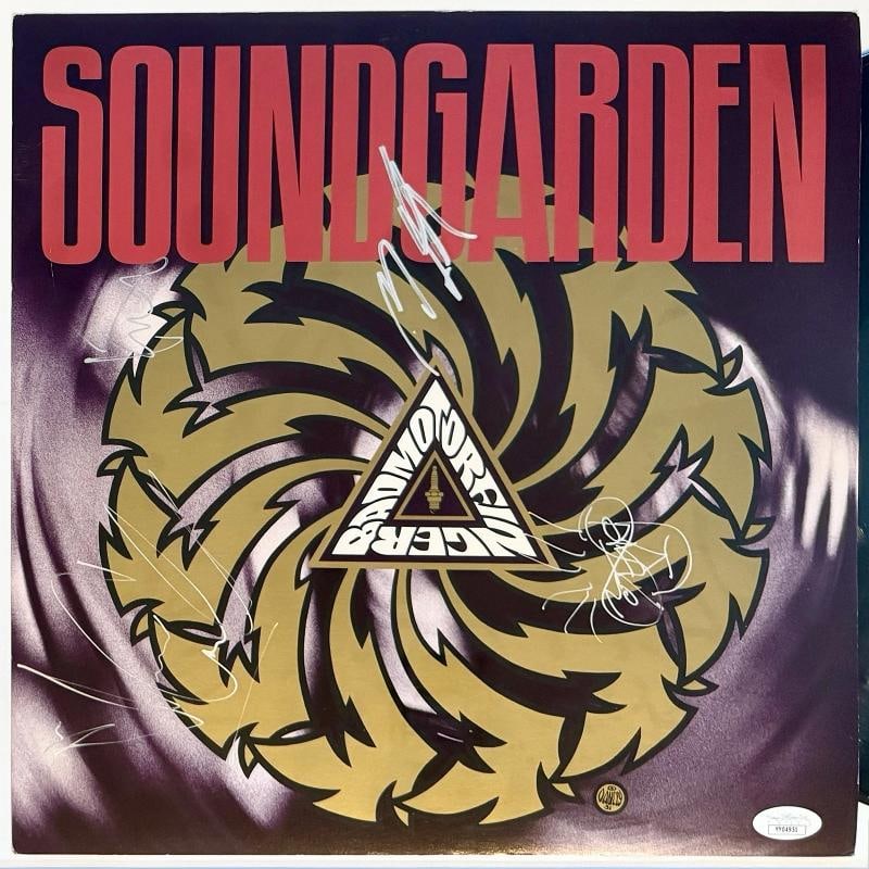 SOUNDGARDEN Signed Vinyl Record Display JSA COA BADMOTORFINGER CORNELL THAYIL +2 - 2