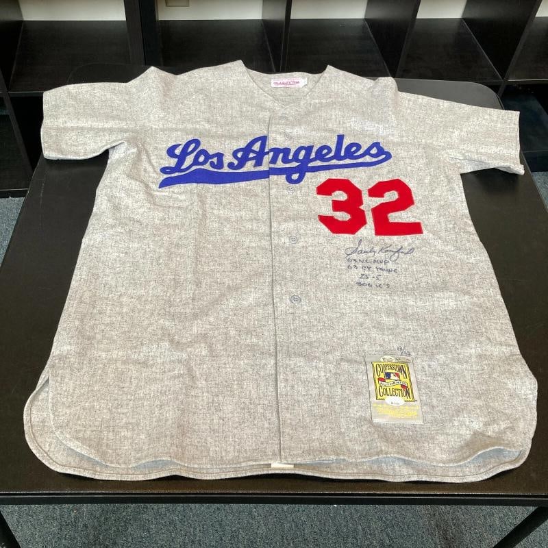 Sandy Koufax Cy Young MVP Signed Heavily Inscribed STATS Dodgers Jersey JSA COA - 2
