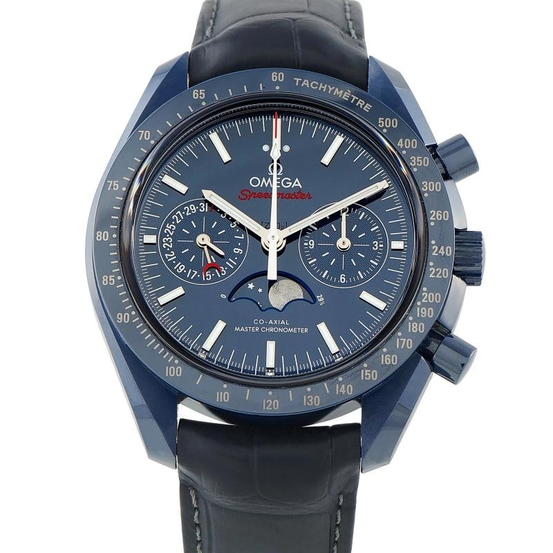 Omega Speedmaster Moonphase Blue Side of the Moon Ceramic Watch 304.93.44.52.03: Condition: Pre-owned - Good: This item has been gently used but is in good condition. It might have a few signs of wear, like light scratches or tarnishing. All imperfections should be shown and