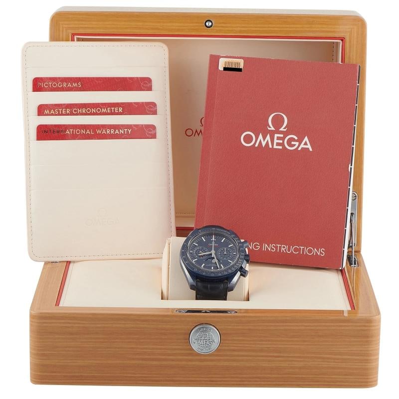 Omega Speedmaster Moonphase Blue Side of the Moon Ceramic Watch 304.93.44.52.03 - 5