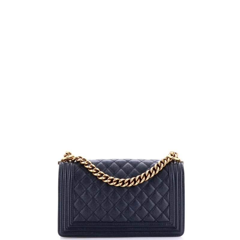 Chanel Boy Flap Bag Quilted Caviar Old Medium - 3