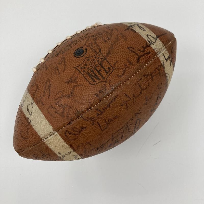 1967 Chicago Bears Team Signed Vintage Football Brian Piccolo & George Halas PSA - 11