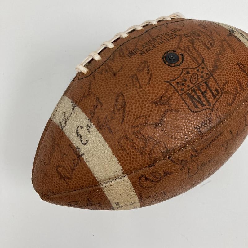 1967 Chicago Bears Team Signed Vintage Football Brian Piccolo & George Halas PSA - 12