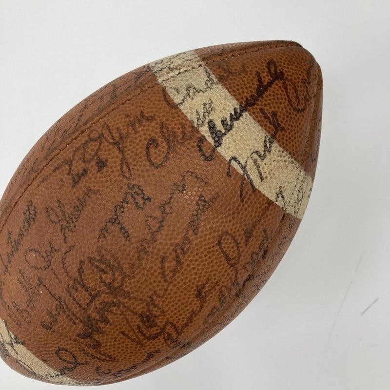 1967 Chicago Bears Team Signed Vintage Football Brian Piccolo & George Halas PSA - 7