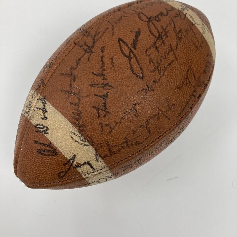 1967 Chicago Bears Team Signed Vintage Football Brian Piccolo & George Halas PSA - 9