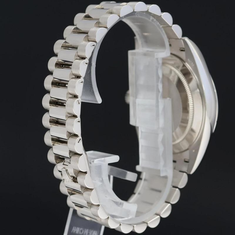 MINT PAPERS Rolex 40 White Gold President Day Date Blue Roman 228239 Watch Box/Papers - 6