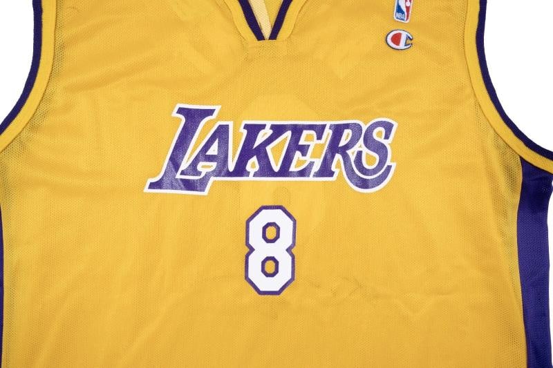 Kobe Bryant Rookie Signed 1990's Los Angeles Lakers Champion Jersey Beckett COA - 5
