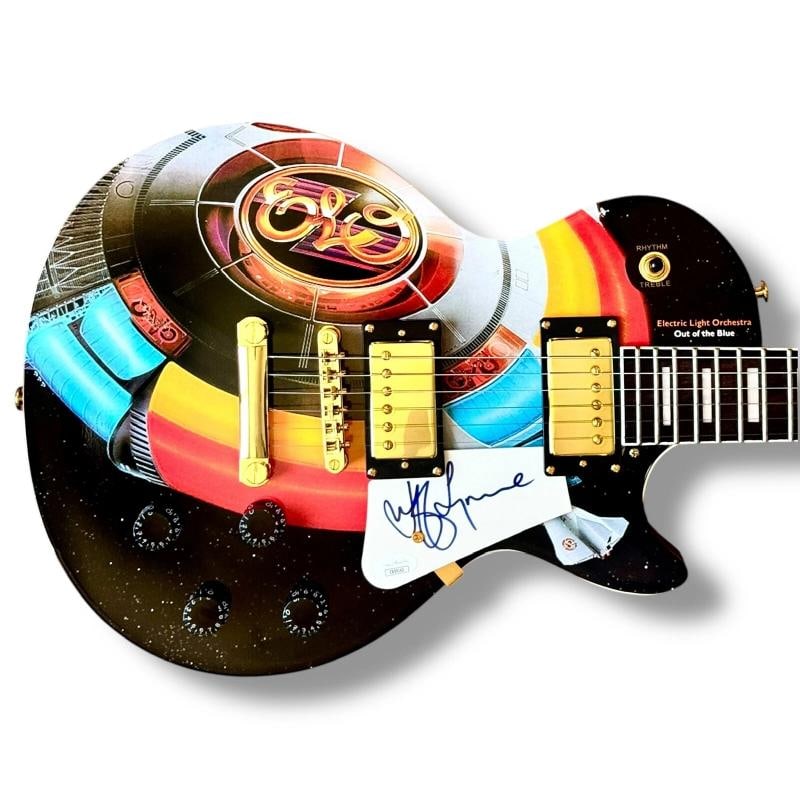 Jeff Lynne Signed Custom Guitar (JSA COA): Industry: Music,Signed: Yes,Autograph Authentication: James Spence (JSA),Object Type: Guitar & Guitar Pick,Original/Reproduction: Original,Country of Origin: United States