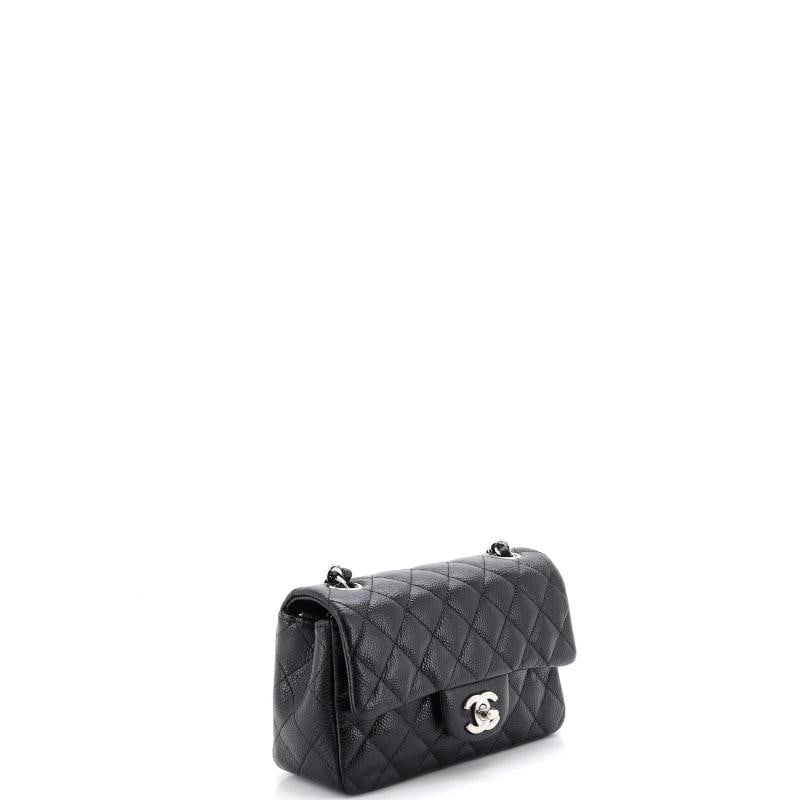 Chanel Classic Single Flap Bag Quilted Caviar Mini - 2