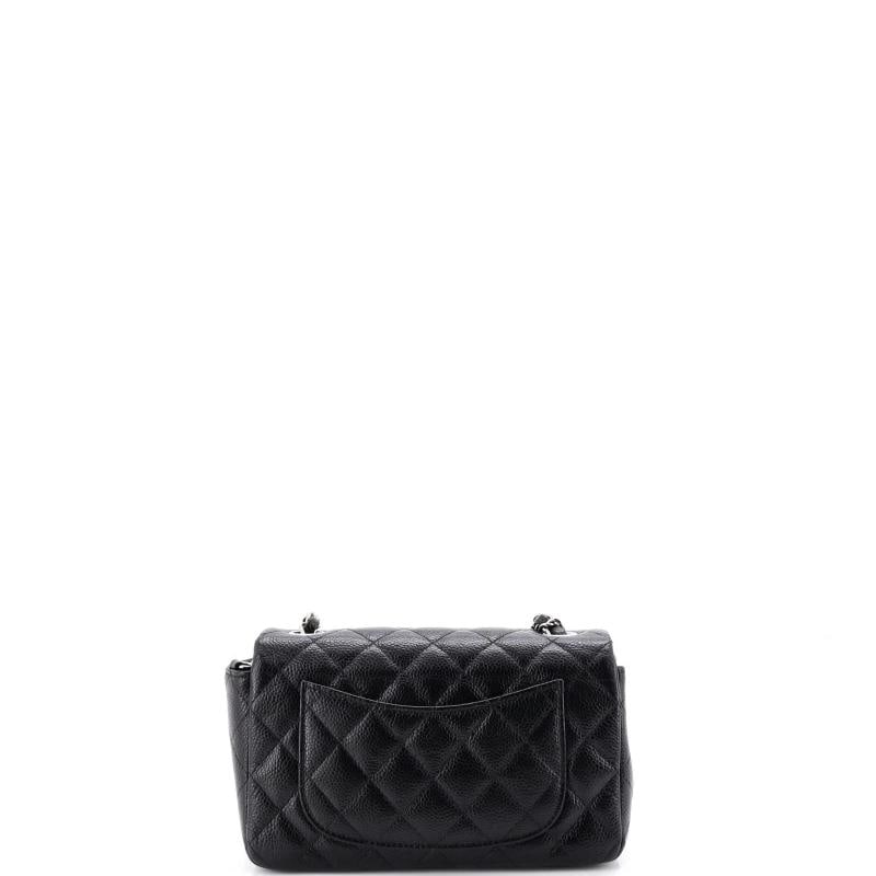 Chanel Classic Single Flap Bag Quilted Caviar Mini - 3