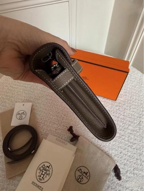 Hermes Kelly Classique To Go Wallet Etoupe Epsom Leather GHW (2023) Unworn - 6