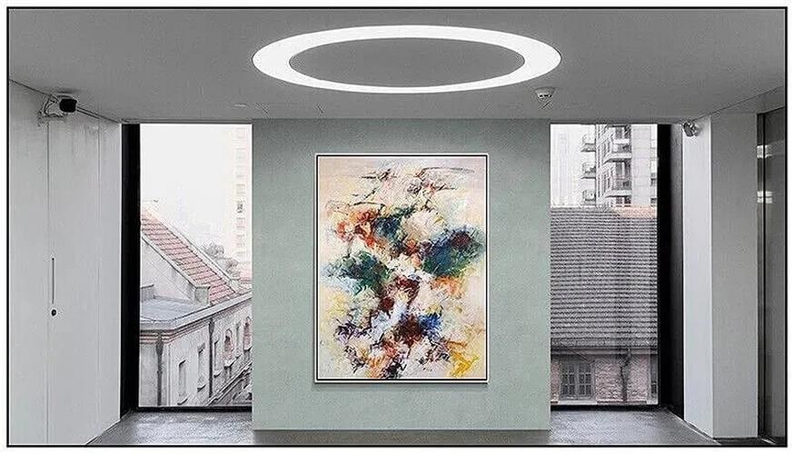 Mary Lou Siefker Large Original Acrylic Painting Canvas Abstract Signed Framed - 2