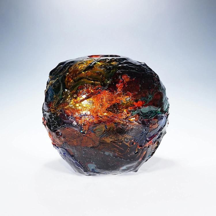 Large Spherical Vase Geacolor by Gae Aulenti for Venini, Murano, 1997 - 4