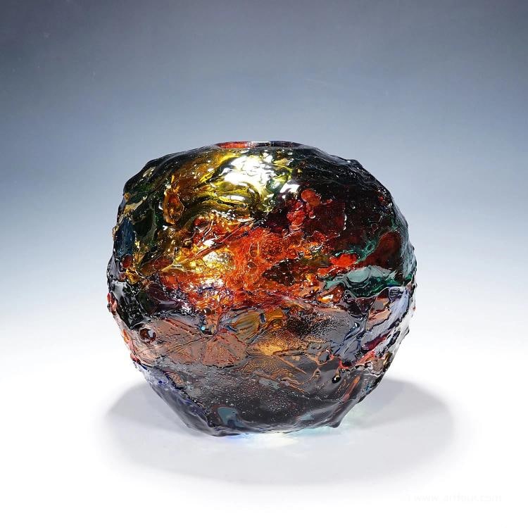 Large Spherical Vase Geacolor by Gae Aulenti for Venini, Murano, 1997 - 8