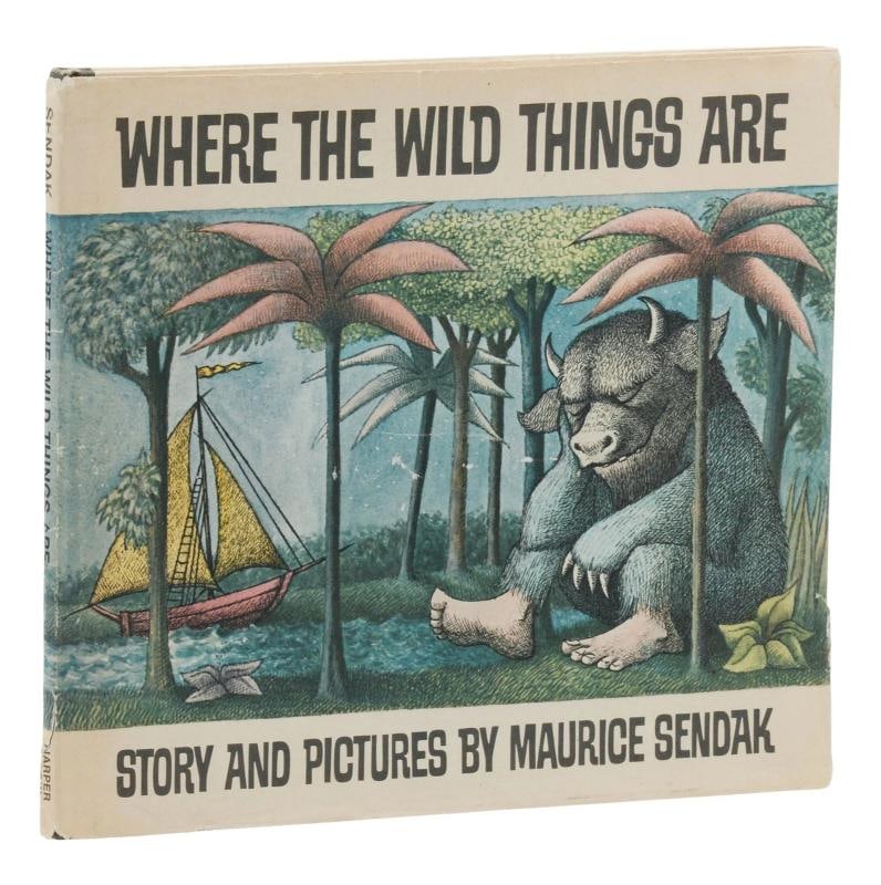 Where the Wild Things Are ~ MAURICE SENDAK ~ First Edition ~ 1st Printing 1963: Author: Sendak, Maurice,Country of Origin: United States of America,Publisher: Harper & Row,Year Printed: 1963,Special Attributes: 1st Edition, Dust Jacket,Binding: Hardcover,Original/Facsimile: Origi