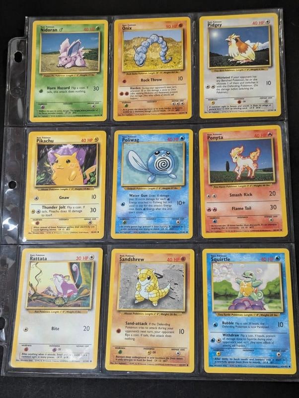COMPLETE BASE SET POKEMON CARDS 102/102 IN EXC/NEAR MINT CONDITION HIGH GRADE!!! - 9