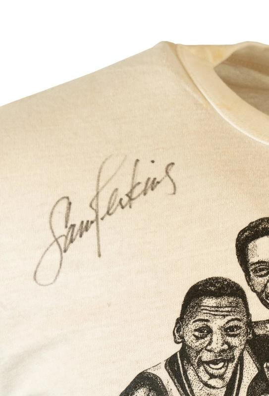 Michael Jordan & Sam Perkins Signed 1982 University North Carolina T-Shirt JSA - 2